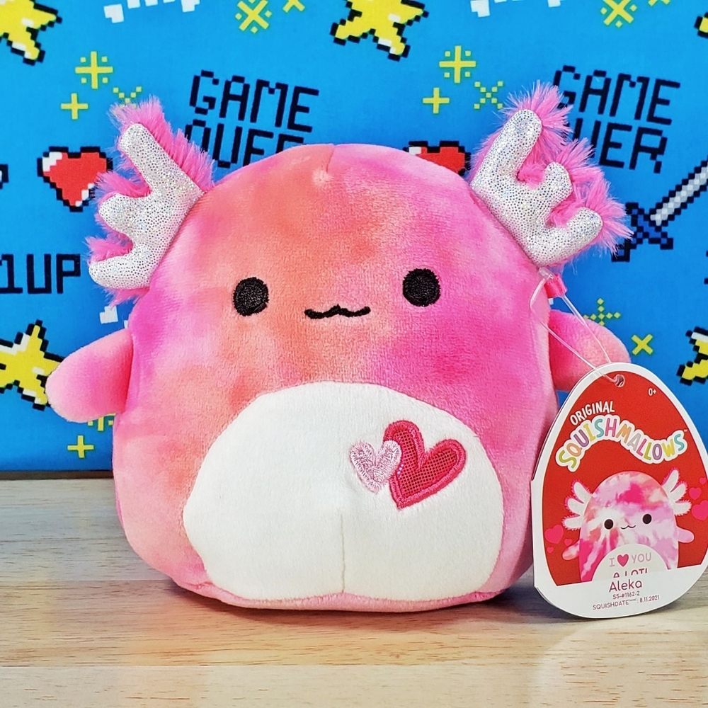 Squishmallow Aleka the Axolotl 5" UltraSoft Stuffed Valentine's Day Plush NWT